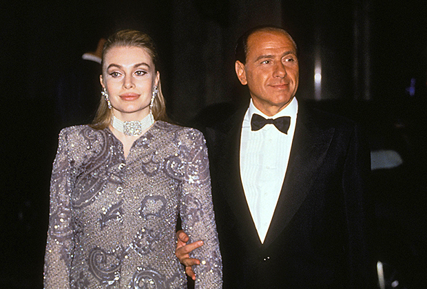 Сильвио Берлускони со второй женой Вероникой Ларио, 1989 год