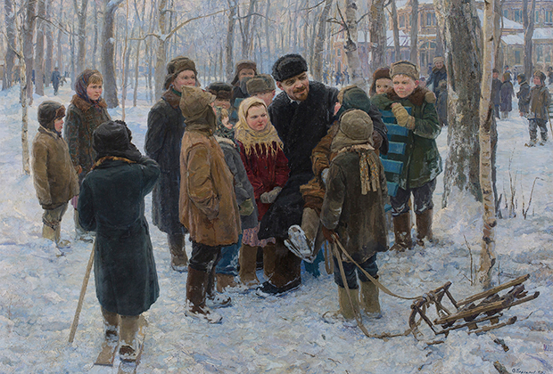 Картина А.Г. Варламова «В.И. Ленин с детворой»