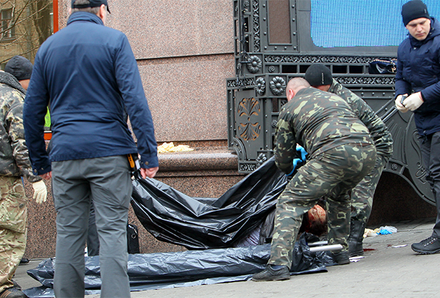 Место убийства Дениса Вороненкова в Киеве