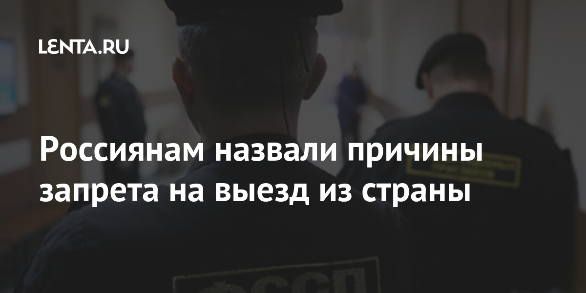 Россиянам назвали причины запрета на выезд из страны: Общество: Россия: Lenta.ru