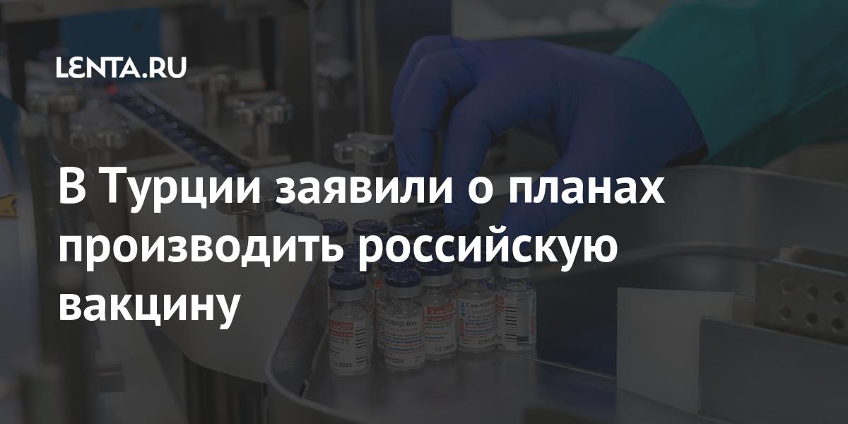 Турция объявила о планах по производству российской вакцины: Политика: Мир: Lenta.ru