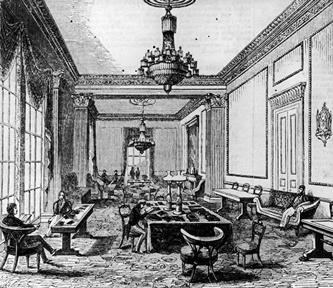 Гостиная клуба Carlton, 1856 год