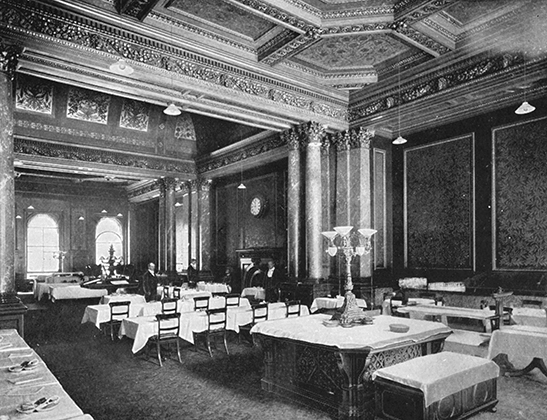 Ресторан клуба Carlton, 1900 год