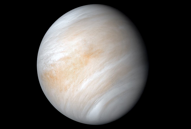 PIA23791: Contrast-enhanced false color view of Venus from Mariner 10 1 