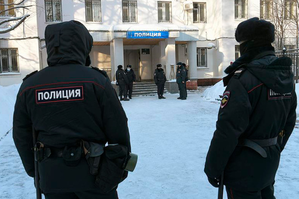 Здание 2-го отдела полиции Управления МВД России по г. о. Химки, куда доставлен Алексей Навальный