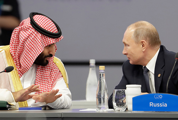 Мухаммед бин Салман Аль Сауд и Владимир Путин