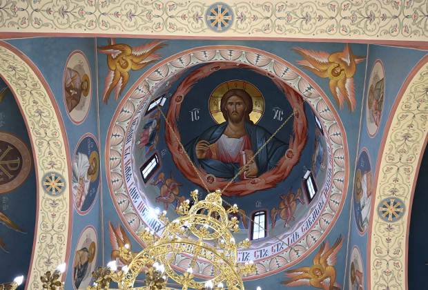 Ручная роспись потолка храма Благоверного Даниила Московского