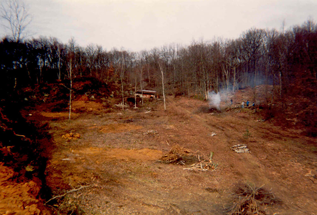 Лес Геделон в 1997 году во время первого этапа строительства