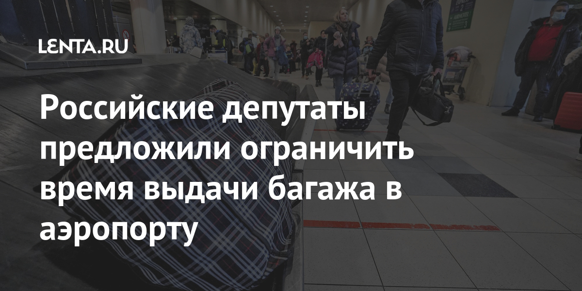 В аэропорту чемоданы пассажиров поднимают в зал выдачи багажа