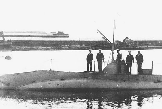 Подводная лодка «Пескарь» (проекта «Сом»). 1906 год.