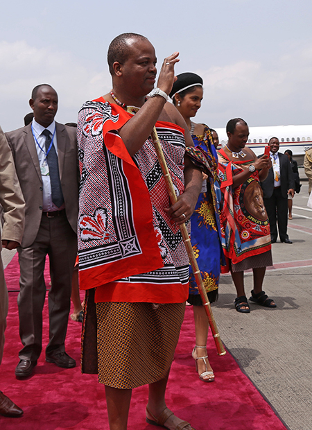 Мсвати III прибыл на саммит в Эфиопии