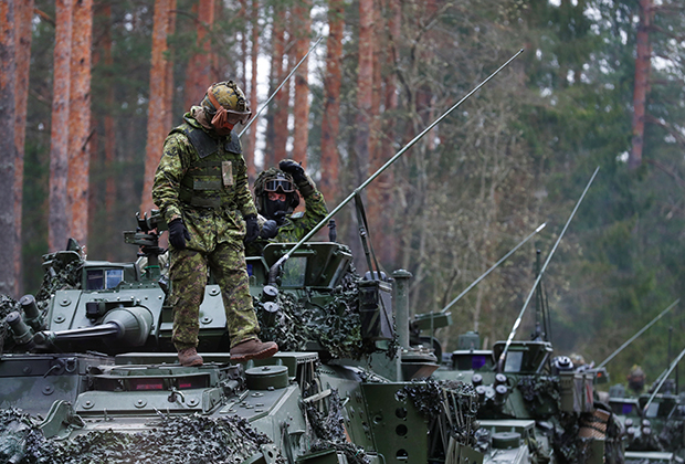 Канадские военные на учениях НАТО в Латвии