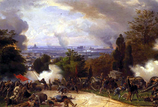 Феликс-Эмманюэль-Анри Филиппото «Последний бой на кладбище Пер-Лашез 27 мая 1871 года»