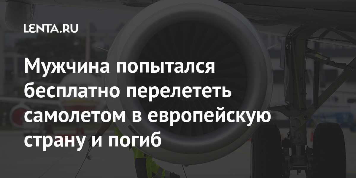 Мужчина попытался бесплатно перелететь самолетом в европейскую страну и погиб: Происшествия: Путешествия: Lenta.ru