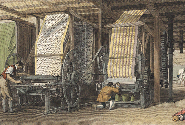 Печатные машины для текстиля, Лондон, 1834 год
