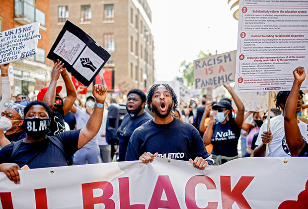 Акция протеста Black Lives Matter в Лондоне