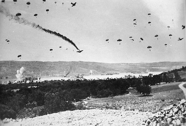 Высадка немецких парашютистов на Крит. Май 1941 года