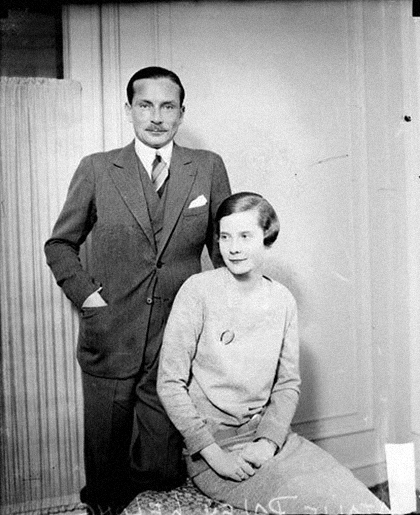 Натали Палей с первым мужем, модельером Люсьеном Лелонгом