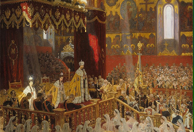 «Коронация Николая II в Успенском соборе Московского Кремля 14 мая 1896 года»