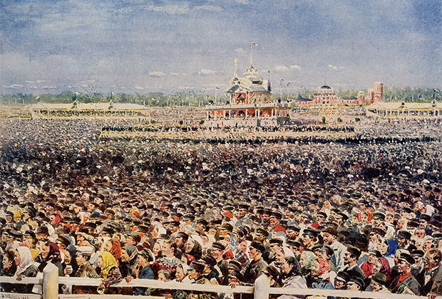 Ходынское поле во время народного гуляния по поводу коронации Николая II