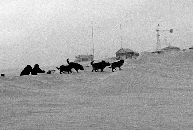 Советская полярная станция гидрометеослужбы на острове Котельном. 1965 год