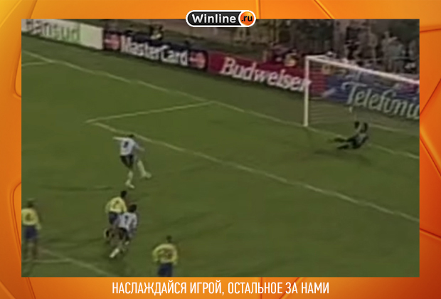 Матч Аргентина — Колумбия (Кубок Америки-1999), первый пенальти Мартина Палермо 