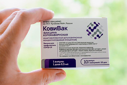В России в гражданский оборот выпустили миллион доз вакцины «КовиВак»