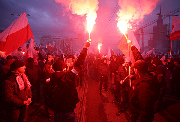 Митинг националистов в Варшаве