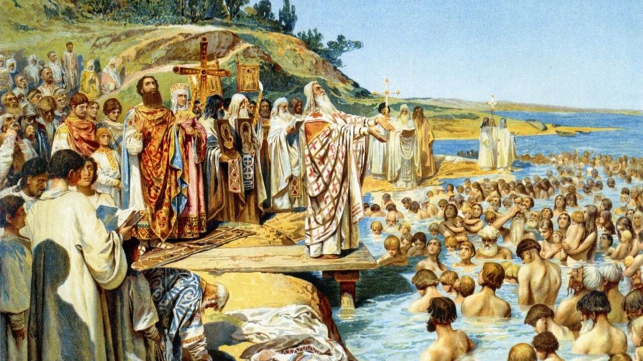картина крещение киева