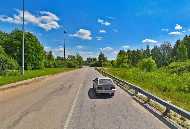 Въезд в поселок Красный Электрик