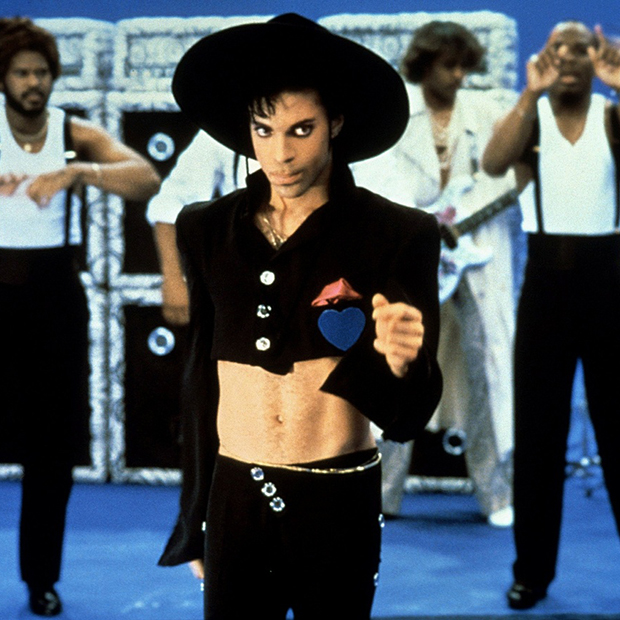 Американский музыкант Принс на съемках клипа в 1986 году