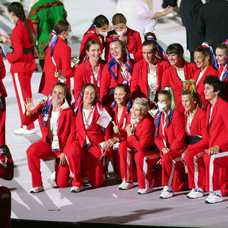 Сборная ОКР на церемонии открытия Олимпийских игр