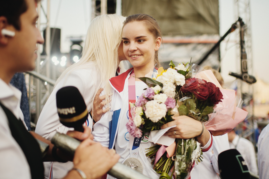 Дина Аверина завоевала серебро в художественной гимнастике.