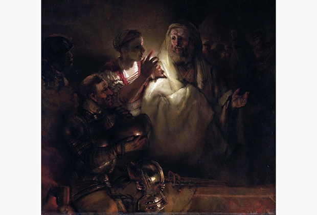 Картина Рембрандта ван Рейна «Отречение Петра». Продана в 1932 году Рейксмюсеуму Амстердама (Нидерланды)