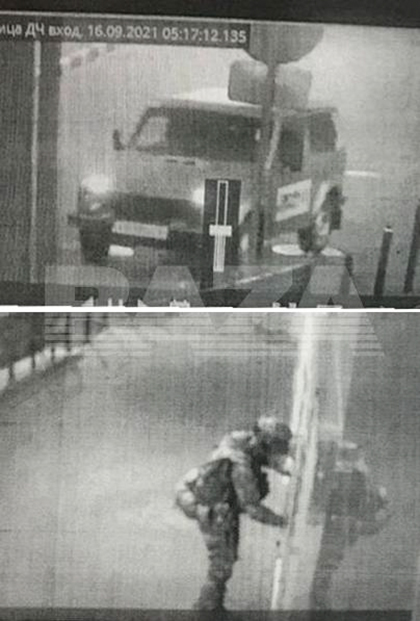 Нападавший и его машина: кадр с камеры наблюдения