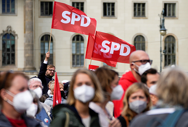 Акция в поддержку Социал-демократической партии Германии