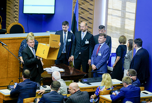 Голосование в эстонском парламенте