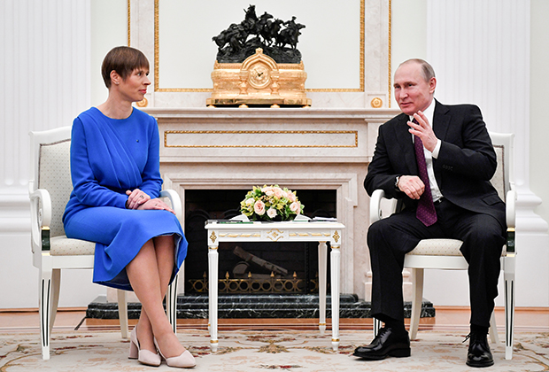 Керсти Кальюлайд и Владимир Путин в Кремле
