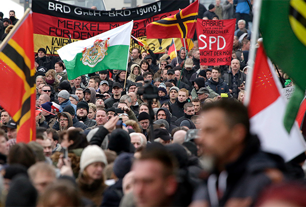 Протесты против миграционной политики правительства Германии, Берлин, 2016 год