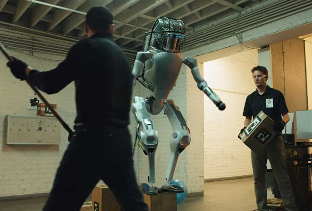Тестирование прототипа антропоморфного робота Boston Dynamics