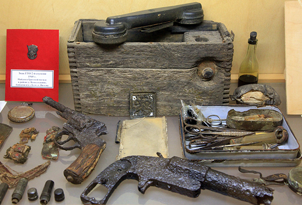 В музее «Богородицкое поле» представлены оружие и амуниция, найденные на местах октябрьских боев 1941 года