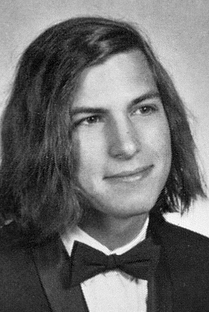 Стив Джобс, фото из школьного альбома