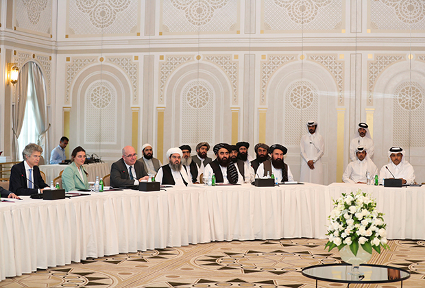 Делегация «Талибана» на переговорах в Дохе