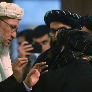 Представитель движения «Талибан» (террористическая организация, запрещенная на территории РФ) Абдул Салам Ханафи после переговоров по Афганистану