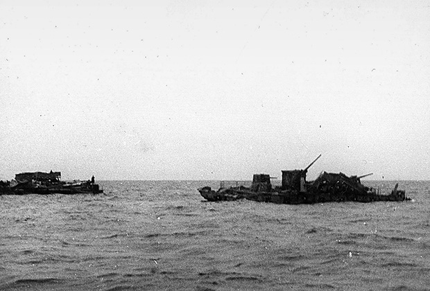 Брошенные «зибели» у острова Сухо, октябрь 1942 года
