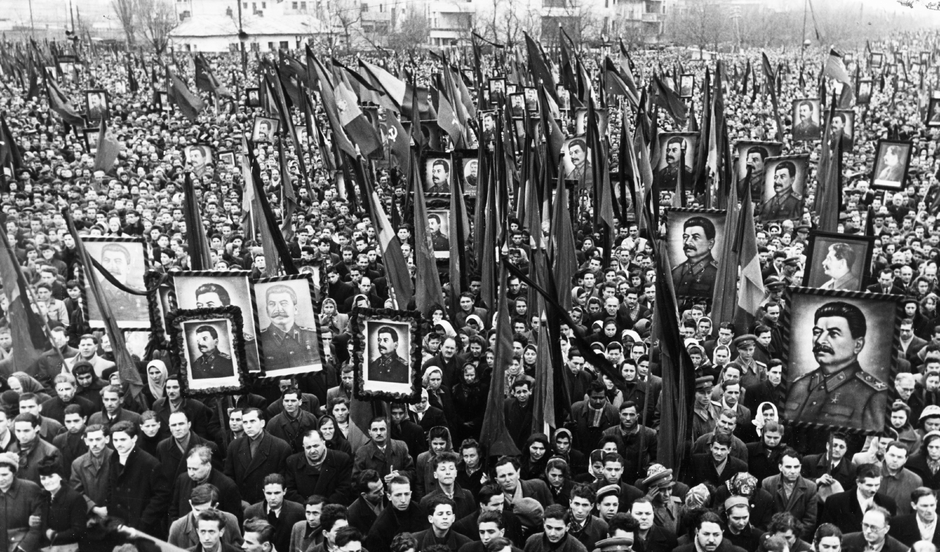 Митинг памяти Сталина в Бухаресте, Румыния, 1953 год