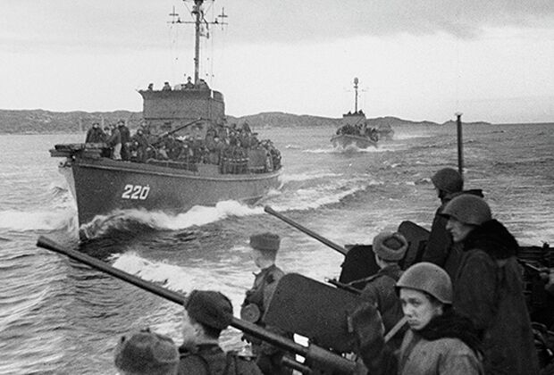 Морские пехотинцы на пути к Киркенесу