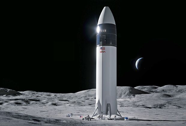Транспортная система Starship на Луне