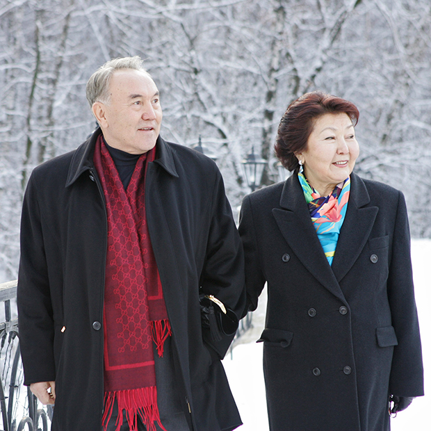Нурсултан Назарбаев с женой
