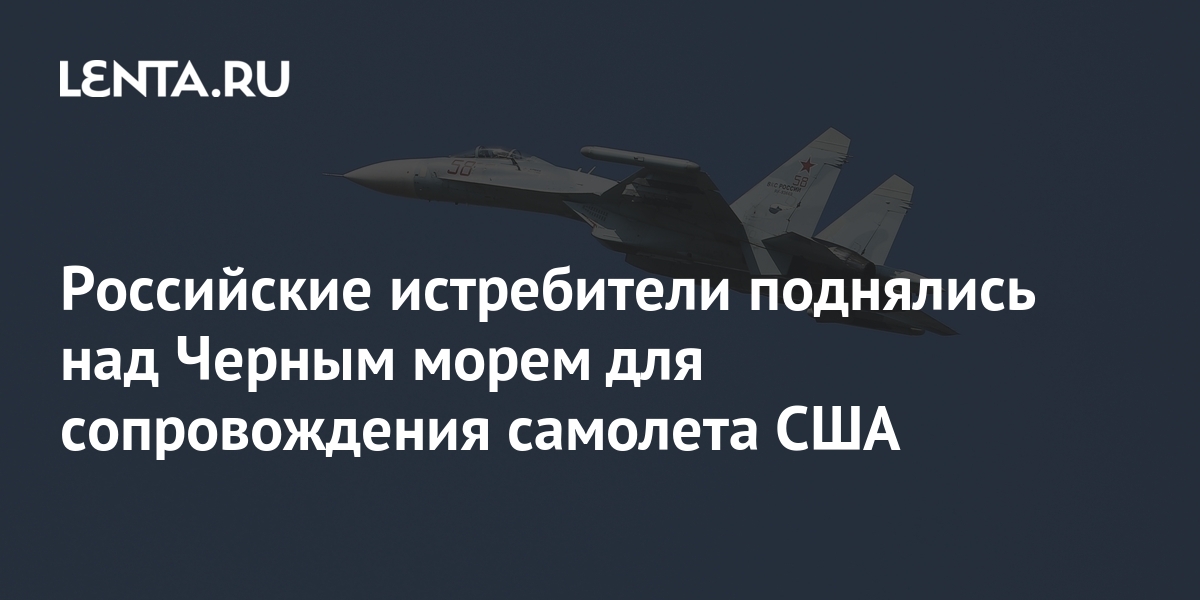 Российские истребители поднялись над Черным морем для сопровождения самолета США: Политика: Мир: Lenta.ru